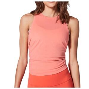 Lululemon All Tied Up Tank Light Coral Workout Open Back Adjustable Athleisure